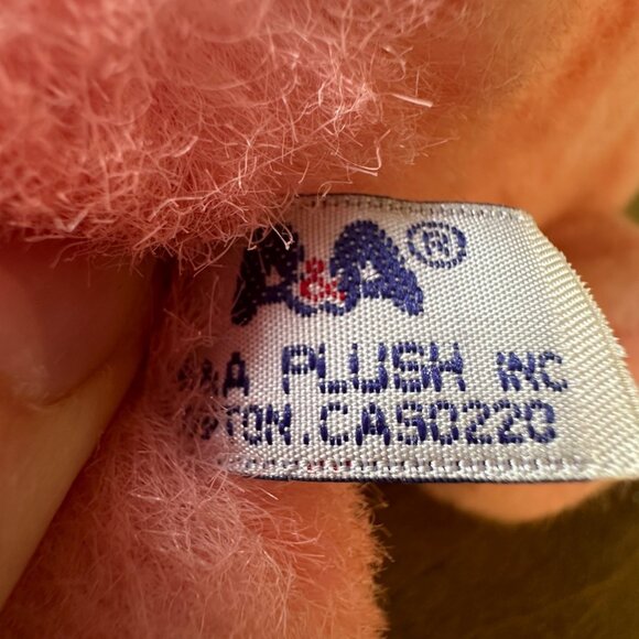 Vintage A&A SABLE Teddy Bear Frosted Pink Soft Realistic Fur 12in Plush Rare - Picture 4 of 7